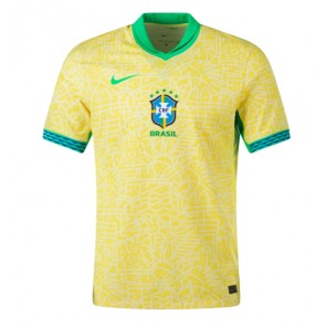 Brazílie Domácí Dres Copa America 2024 Krátký Rukáv